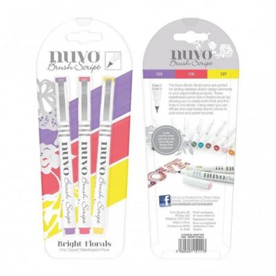Tonic Studios Nuvo Brush Script Pens - Bright Florals